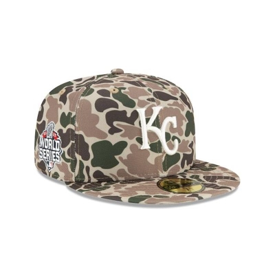 Kansas City Royals Gorra | New Era MLB Duck Camo 59fifty Fitted Cap Mexico - Verdes